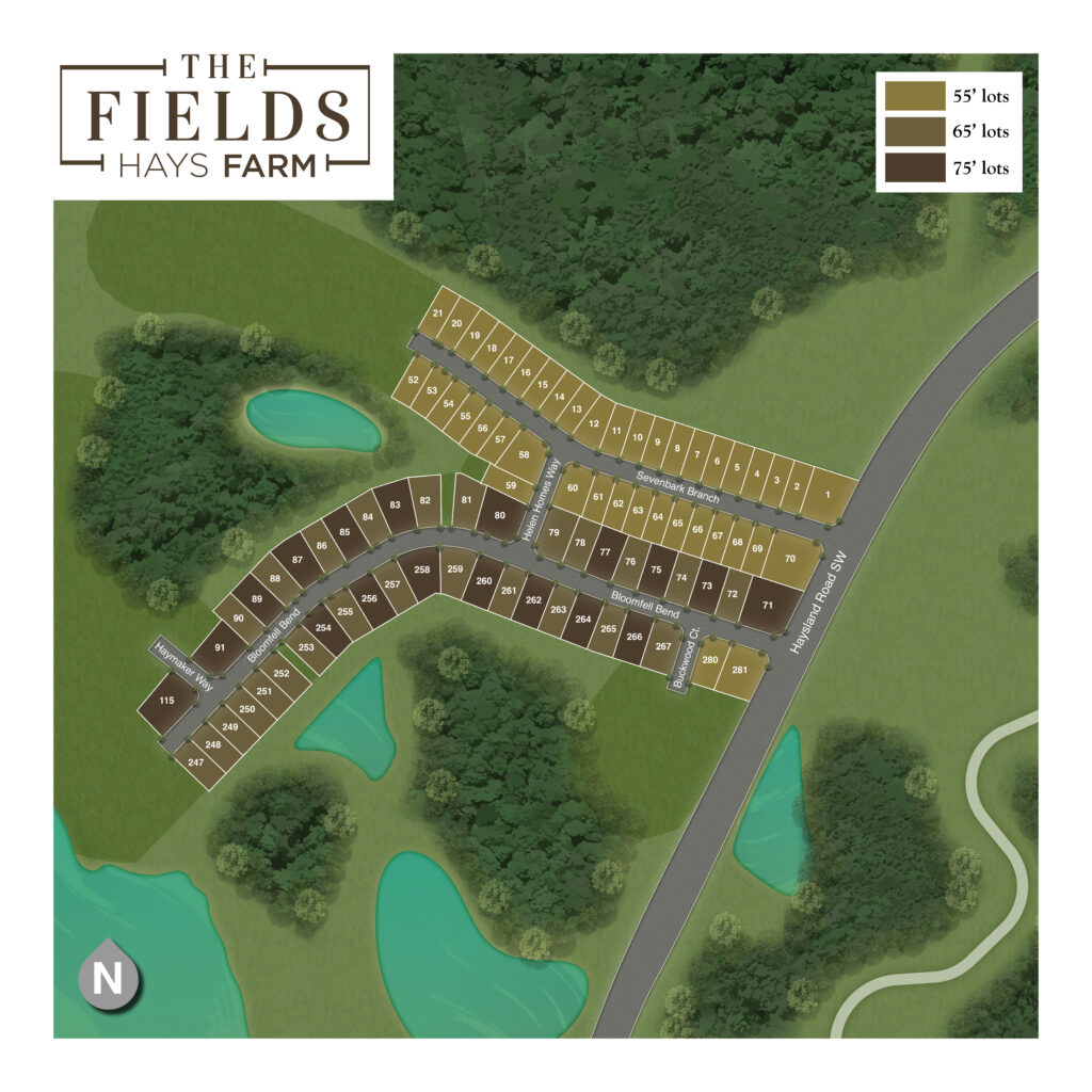 The Fields Site map at Hays Farm